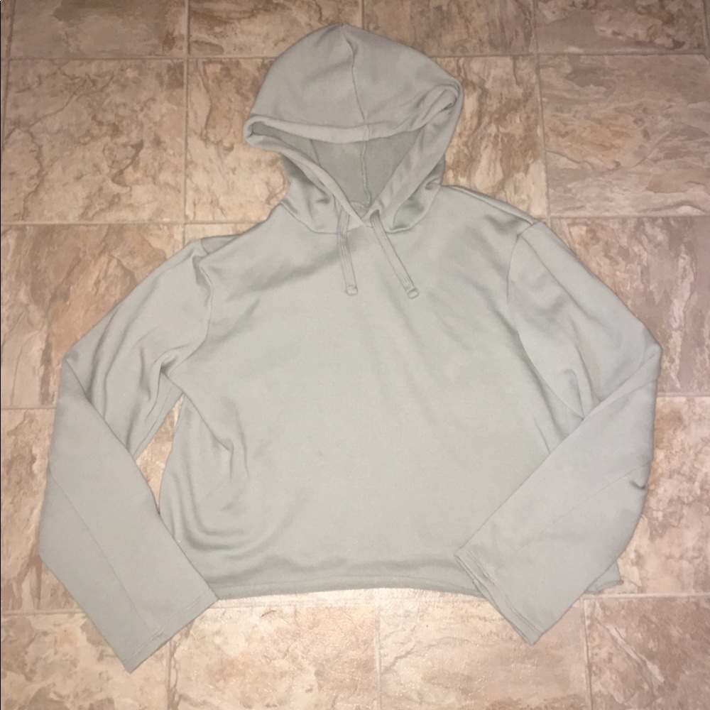 Turquoise cropped hoodie